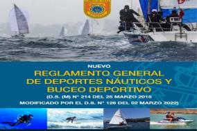 REGLAMENTO GENERAL DE DEPORTES NÁUTICOS Y BUCEO DEPORTIVO Y MODIFICACIÓN DECRETO SUPREMO Nº 214