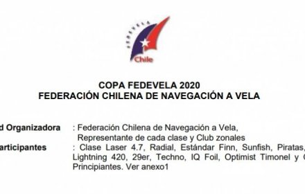 AR COPA FEDEVELA 2020 FEDERACIÓN CHILENA DE NAVEGACIÓN A VELA