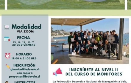 INSCRÍBETE AL CURSO DE MONITORES NIVEL II
