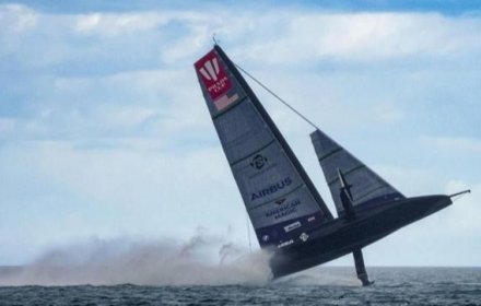 ESPECTACULAR ACCIDENTE DEL AMERICAN MAGIC EN LA COPA PRADA